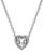 颜色: Silver, PANDORA | Timeless Sparkling Cubic Zirconia Heart Collier Necklace