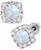 颜色: Sterling Silver, Macy's | Lab-Grown Opal (1/5 ct. t.w.) & Lab-Grown White Sapphire (1/6 ct. t.w.) Cushion Halo Stud Earrings