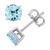 商品Essentials | And Now This Glass Stone Stud Earrings in Silver-Plate颜色Aquamarine Glass