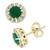 商品第6个颜色Emerald/14k Yellow Gold, Effy | EFFY® Tanzanite (9/10 ct. t.w.) & Diamond (1/3 ct. t.w.) Stud Earrings in 14k White Gold (Also available in Ruby, Emerald & Sapphire)