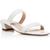 商品Stuart Weitzman | Stuart Weitzman Womens Ava Patent Leather Slip On Slide Sandals颜色Off White Gloss