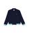 Lacoste | Long Sleeve Collared Button-Down Sweatshirt (Toddler/Little Kids/Big Kids), 颜色Navy Blue