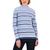 商品Karen Scott | Women's Striped Cotton Mock Neck Sweater, Created for Macy's颜色Light Blue Heather Combo