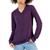 商品Karen Scott | Women's V-Neck Front-Cable Sweater, Created for Macy's颜色Purple Dynasty
