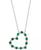 颜色: Emerald, Effy | EFFY® Sapphire & Diamond (1/20 ct. t.w.) Open Heart 18" Pendant Necklace in Sterling Silver (Also available in Ruby and Emerald)