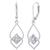 颜色: white sapphire, MAXCOLOR | Sterling Silver Genuine or Created 5mm Gemstone Dangle Leverback Earrings