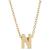 ADORNIA | 14k Gold-Plated Mini Initial Pendant Necklace, 16" + 2" extender, 颜色N