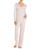 Hanro | Moments Lace-Trim Cotton Long Sleeve Pajama Set, 颜色Crystal Pink