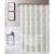 颜色: Linen/linen, Dainty Home | Stella 70" x 72" Chenille Embroidederd Shower Curtain
