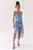 商品Urban Outfitters | UO Solana Printed Split-Hem Midi Dress颜色Blue Multi
