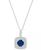颜色: Sapphire, Macy's | Amethyst (1-1/5 ct. t.w.) & Lab-Grown White Sapphire (1/3 ct. t.w.) Square Halo Birthstone Pendant Necklace in Sterling Silver, 16" + 2" extender (Also in Additional Birthstones)