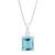 商品第2个颜色sky blue topaz, MAX + STONE | Sterling Silver 8x10 Emerald Cut Gemstone Pendant