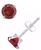 颜色: Garnet, Macy's | Gemstone Stud Earrings in 10k White Gold