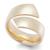 颜色: Yellow Gold, Italian Gold | Bypass Ring in 14k Yellow Gold and 14k White Gold