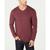 商品Club Room | Men's V-Neck Long Sleeve T-Shirt, Created for Macy's颜色Red Plum Heather