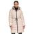 颜色: Pebble, DKNY | Women's Rope Belted Faux-Fur-Trim Hooded Puffer Coat