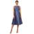 Adrianna Papell | Boat-Neck A-Line Dress, 颜色Blue Frost