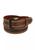 color Brown with Lime, 3 D Belt Company | Men's Contrast Stitch Belt