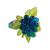 商品第2个颜色Aqua, Saro Lifestyle | Flower and Leaves Design Beaded Napkin Ring, Set of 4