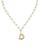 颜色: D, Ettika Jewelry | Paperclip Link Chain Initial Pendant Necklace in 18K Gold Plated, 18"