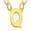 颜色: Gold-Q, ADORNIA | 14K Gold Plated Mini Initial Pendant Necklace