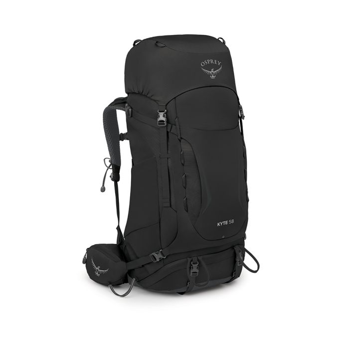 颜色: 黑色58L 女款, Osprey | KYTE鹞鹰 38/48/58/68L 户外重装小鹰登山包双肩包女徒步专业大容量背包（香港仓发货）