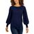 商品Charter Club | Pointelle Blouson-Sleeve Sweater, Created for Macy's颜色Intrepid Blue