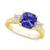 颜色: GOLD, Macy's | Tanzanite (2-1/3 ct. t.w.) & Diamond (1/3 ct. t.w.) Cushion Ring in 14k Gold