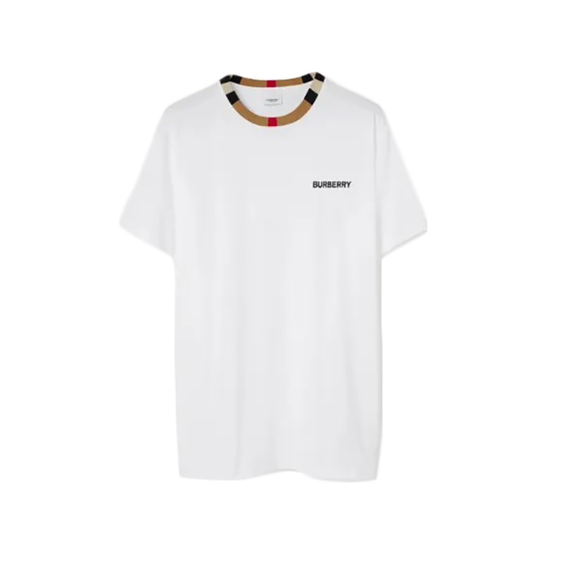 颜色: M, Burberry | 博柏利23新款 男士白色条纹装饰棉质短袖T恤80695391