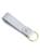 color SILVER, ROYCE New York | Royce New York Minimalist Leather Key Fob