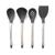 颜色: gray, Cuisipro | Cuisipro Silicone Kitchen Tool Set-Ladle, Turner, Spoon & Slotted Spoon