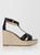 商品Ralph Lauren | Lauren Ralph Lauren wedge sandal in leather颜色BLACK