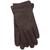 color Country Brown, Ralph Lauren | Women's Quilted Logo Leather Glove with Pickstitching