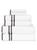 商品第7个颜色WHITE GRISALGLIA, Home Treasures | Ribbons 6-Piece Bath Towel Set