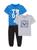 True Religion | Baby Boy's 3-Piece Logo Tees & Joggers Set, 颜色BRIGHT BLUE