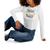 商品Tommy Jeans | Women's Side Ruched Foil Logo T-Shirt颜色Bright White