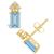 颜色: Gold, Macy's | Aquamarine (1 ct. t.w.) and Diamond (1/8 ct. t.w.) Stud Earrings in 14K Yellow Gold or 14K White Gold
