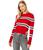 商品Tommy Jeans | Stripe Crew Neck Sweater颜色Scarlet/Ivory/Black