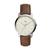 商品Fossil | Minimalist Three-Hand Watch颜色FS5439 Silver Brown Leather