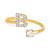 商品第2个颜色B, Giani Bernini | Cubic Zirconia Initial Wrap Ring in 18k Gold-Plated Sterling Silver, Created for Macy's