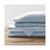 颜色: Light Blue, Brielle Home | 300 Thread Count Cotton Dobby Striped Sheet Set