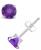 颜色: Amethyst, Macy's | Gemstone Stud Earrings in 10k White Gold