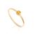 颜色: november, MAXCOLOR | 14K Gold Vermeil Birthstone 3MM Cubic Zirconia Solitaire Ring