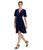 color Lighthouse Navy, Ralph Lauren | Belted Velvet Puff-Sleeve Dress
