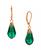 颜色: Green, 2028 | Gold-Tone Crystal Faceted Drop Earrings