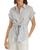 color Blue/white, Ralph Lauren | Striped Tie Front Linen Shirt