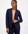 颜色: Navy, Bar III | Women's Bi-Stretch Collarless Open-Front Blazer, Created for Macy's
