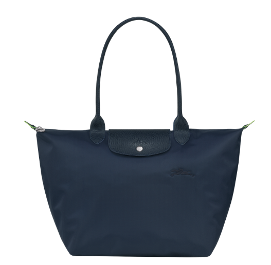 商品第6个颜色深蓝, Longchamp | 珑骧女士大号长柄织物可折叠手提单肩饺子包 L1899（香港仓发货）
