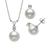 颜色: White, Macy's | 2-Pc. Set White Cultured Freshwater Pearl (8-9mm) & White Topaz Accent Pendant Necklace & Matching Stud Earrings in Sterling Silver (Also in Pink and Dyed Black Cultured Freshwater Pearl)
