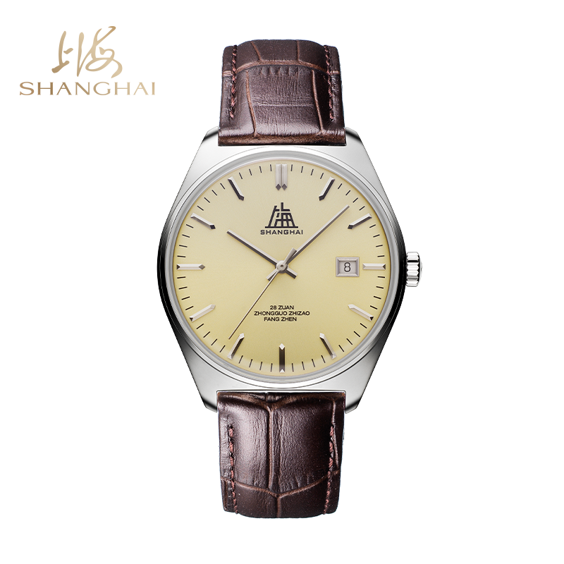 商品SHANGHAI WATCH | 致敬系列 创历者·传颂颜色淡金-棕色表带